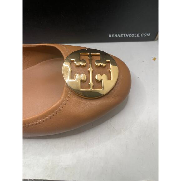 Tory Burch Reva Travel Leather Ballet Flats Size 8.5 M - Picture 6 of 10